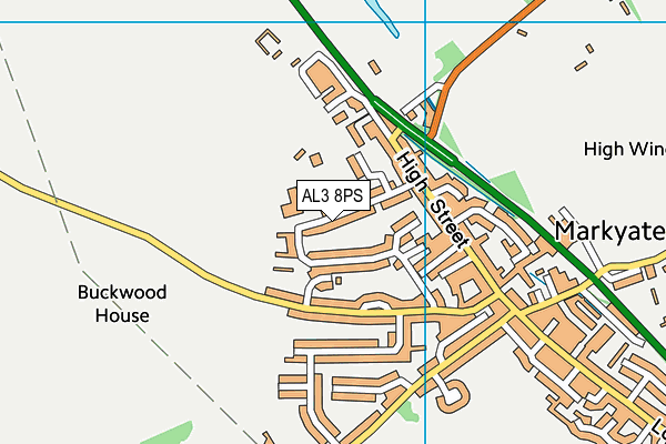 Markyate Recreation Ground map (AL3 8PS) - OS VectorMap District (Ordnance Survey)