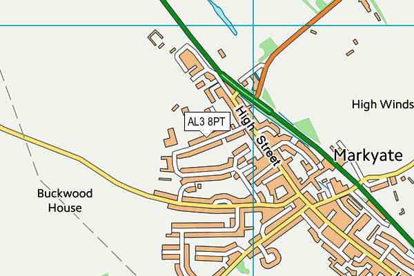 Markyate Village School map (AL3 8PT) - OS VectorMap District (Ordnance Survey)