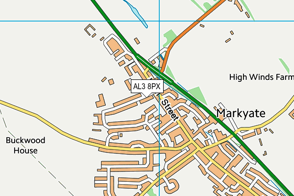 AL3 8PX map - OS VectorMap District (Ordnance Survey)