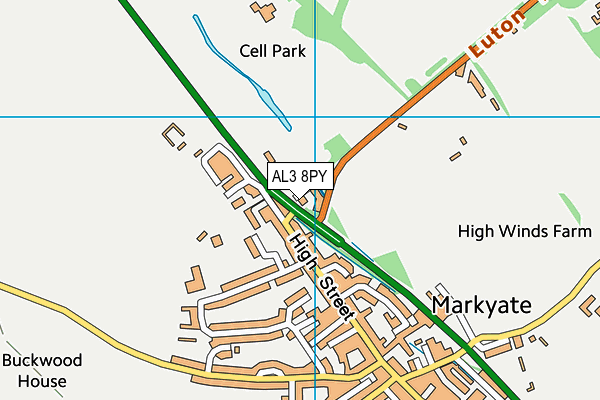AL3 8PY map - OS VectorMap District (Ordnance Survey)