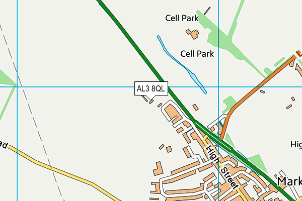 AL3 8QL map - OS VectorMap District (Ordnance Survey)