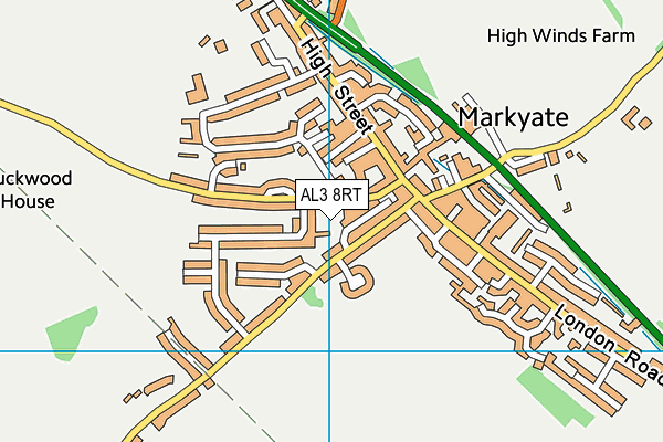 AL3 8RT map - OS VectorMap District (Ordnance Survey)