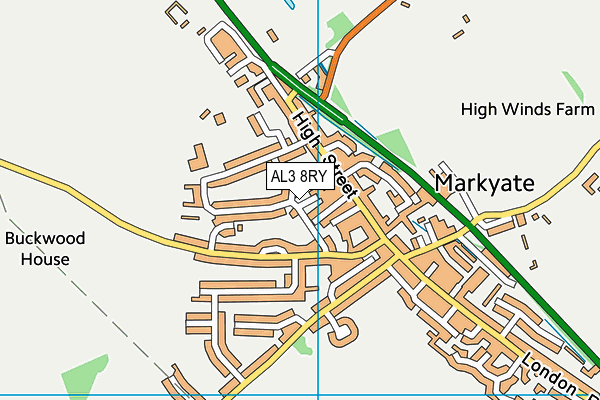 AL3 8RY map - OS VectorMap District (Ordnance Survey)