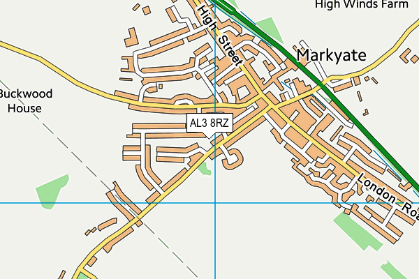 AL3 8RZ map - OS VectorMap District (Ordnance Survey)