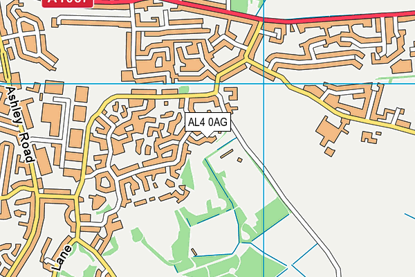 AL4 0AG map - OS VectorMap District (Ordnance Survey)
