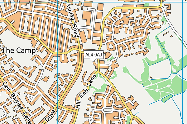 AL4 0AJ map - OS VectorMap District (Ordnance Survey)