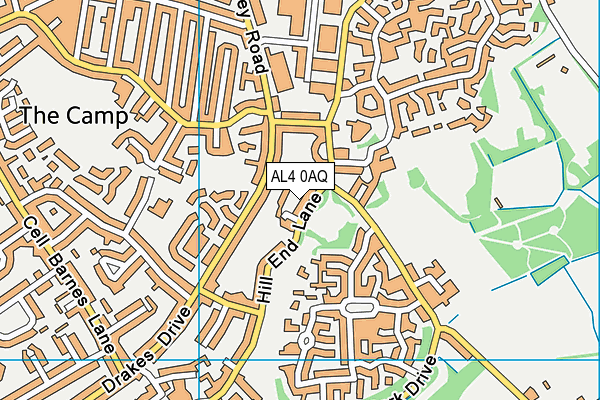 AL4 0AQ map - OS VectorMap District (Ordnance Survey)