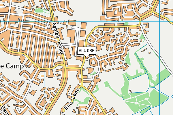 AL4 0BF map - OS VectorMap District (Ordnance Survey)