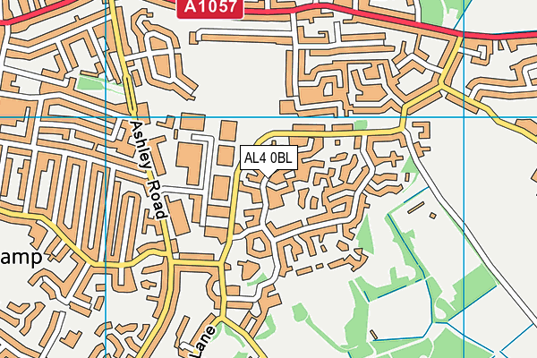 AL4 0BL map - OS VectorMap District (Ordnance Survey)