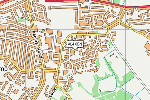 AL4 0BN map - OS VectorMap District (Ordnance Survey)
