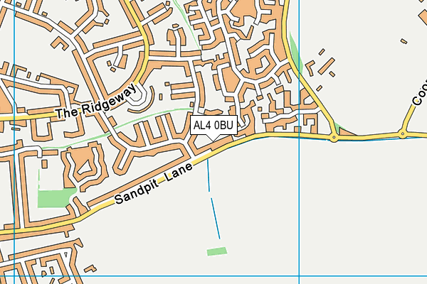 AL4 0BU map - OS VectorMap District (Ordnance Survey)
