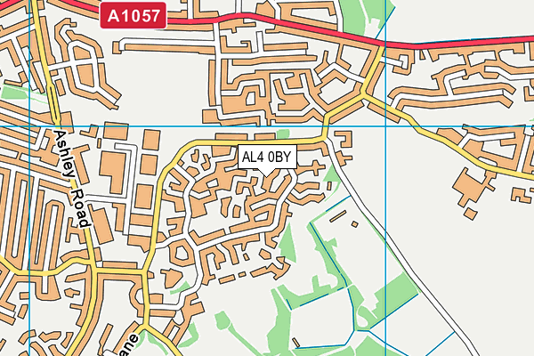 AL4 0BY map - OS VectorMap District (Ordnance Survey)