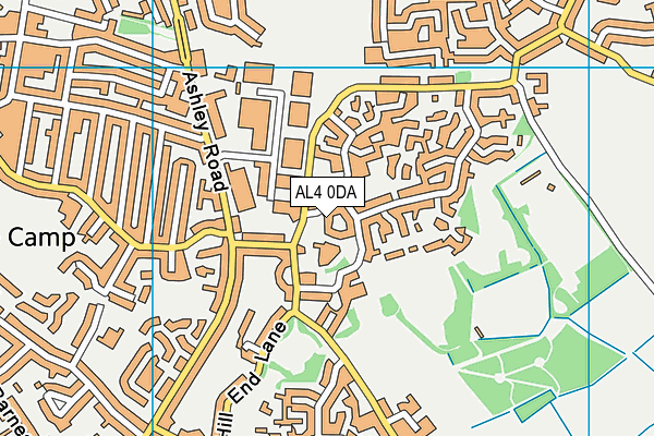 AL4 0DA map - OS VectorMap District (Ordnance Survey)