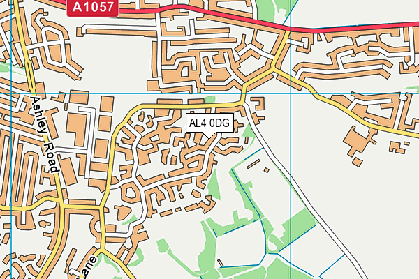 AL4 0DG map - OS VectorMap District (Ordnance Survey)