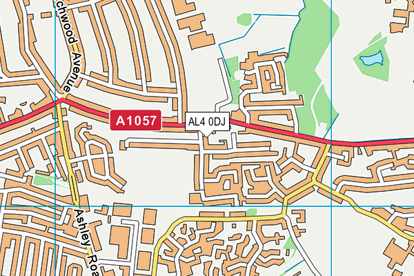 AL4 0DJ map - OS VectorMap District (Ordnance Survey)