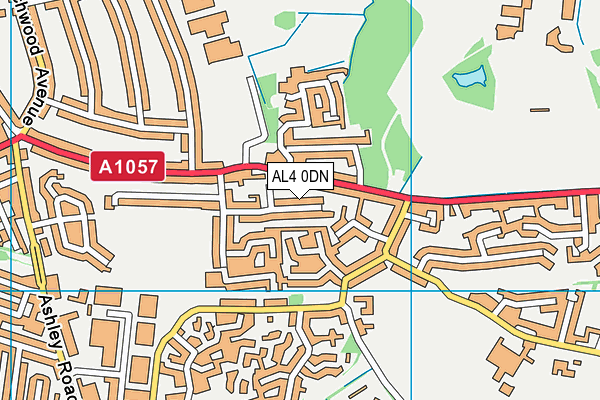 AL4 0DN map - OS VectorMap District (Ordnance Survey)