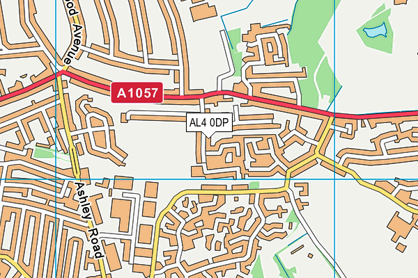 AL4 0DP map - OS VectorMap District (Ordnance Survey)