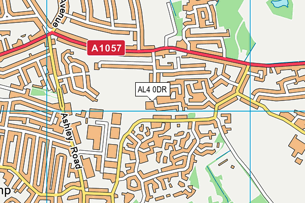 AL4 0DR map - OS VectorMap District (Ordnance Survey)