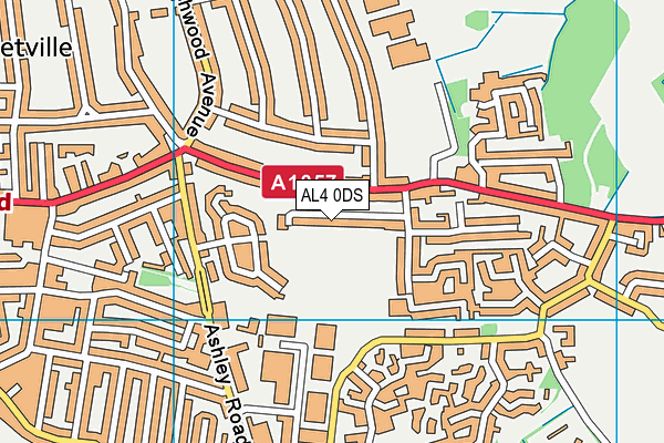 AL4 0DS map - OS VectorMap District (Ordnance Survey)