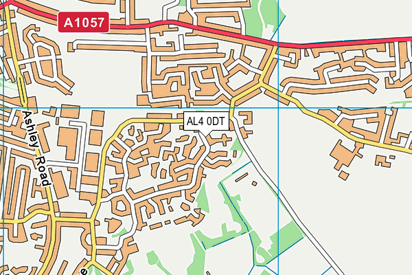 AL4 0DT map - OS VectorMap District (Ordnance Survey)