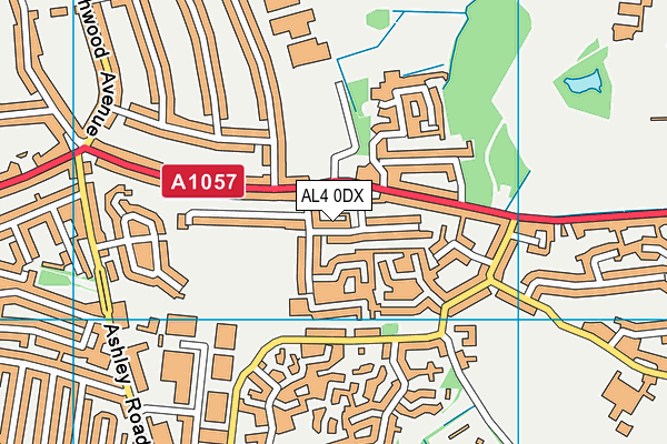 AL4 0DX map - OS VectorMap District (Ordnance Survey)