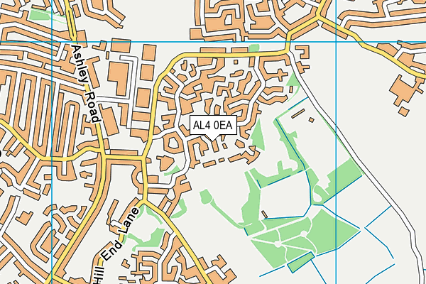 AL4 0EA map - OS VectorMap District (Ordnance Survey)