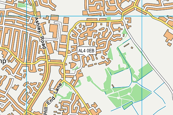 AL4 0EB map - OS VectorMap District (Ordnance Survey)