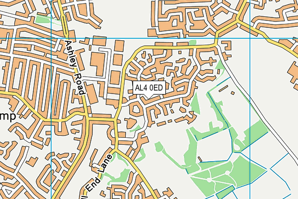 AL4 0ED map - OS VectorMap District (Ordnance Survey)