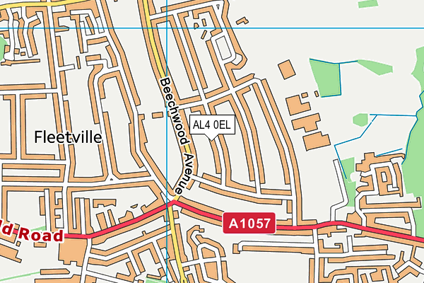 AL4 0EL map - OS VectorMap District (Ordnance Survey)
