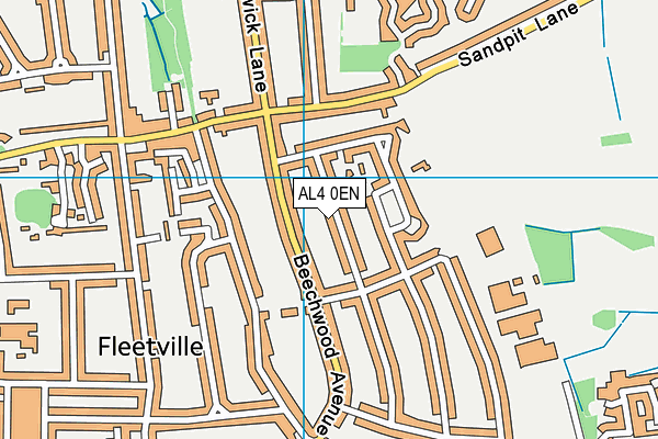 AL4 0EN map - OS VectorMap District (Ordnance Survey)