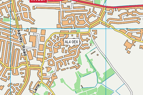 AL4 0EX map - OS VectorMap District (Ordnance Survey)