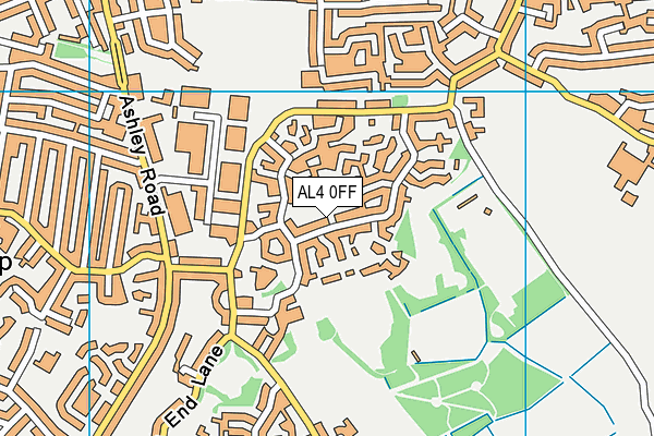 AL4 0FF map - OS VectorMap District (Ordnance Survey)