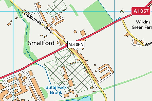 AL4 0HA map - OS VectorMap District (Ordnance Survey)