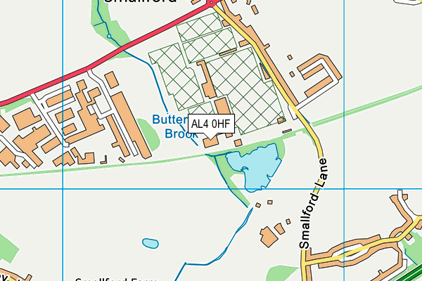 AL4 0HF map - OS VectorMap District (Ordnance Survey)