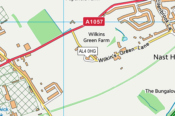 AL4 0HG map - OS VectorMap District (Ordnance Survey)