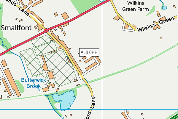AL4 0HH map - OS VectorMap District (Ordnance Survey)