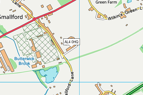 AL4 0HQ map - OS VectorMap District (Ordnance Survey)