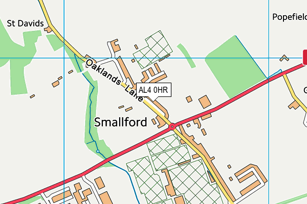 AL4 0HR map - OS VectorMap District (Ordnance Survey)