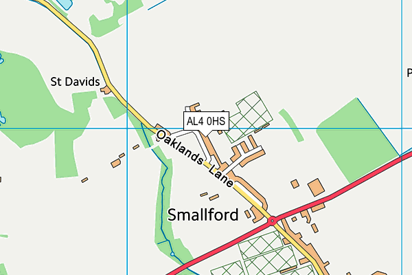 AL4 0HS map - OS VectorMap District (Ordnance Survey)