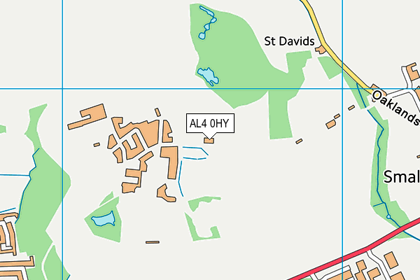 AL4 0HY map - OS VectorMap District (Ordnance Survey)