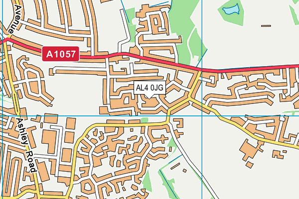 AL4 0JG map - OS VectorMap District (Ordnance Survey)