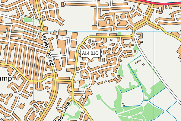 AL4 0JQ map - OS VectorMap District (Ordnance Survey)