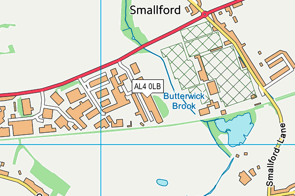 AL4 0LB map - OS VectorMap District (Ordnance Survey)