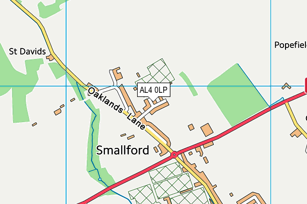 AL4 0LP map - OS VectorMap District (Ordnance Survey)