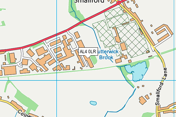 AL4 0LR map - OS VectorMap District (Ordnance Survey)
