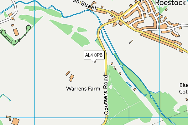 AL4 0PB map - OS VectorMap District (Ordnance Survey)