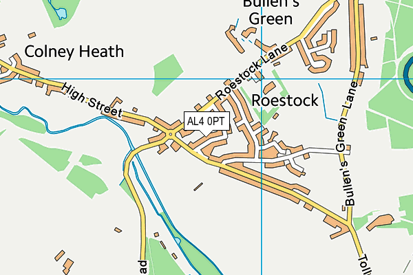 AL4 0PT map - OS VectorMap District (Ordnance Survey)