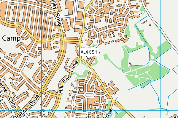 AL4 0SH map - OS VectorMap District (Ordnance Survey)