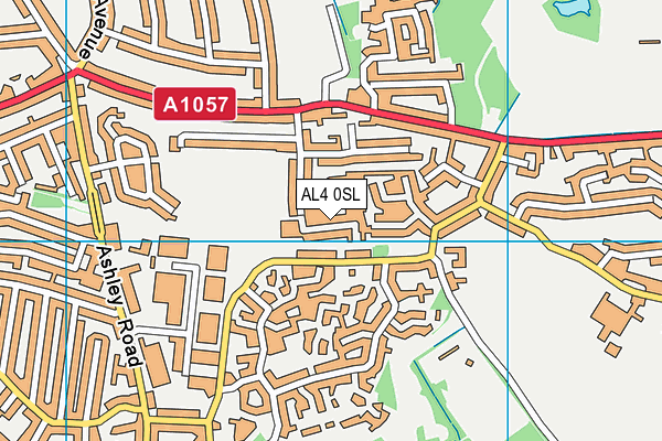 AL4 0SL map - OS VectorMap District (Ordnance Survey)