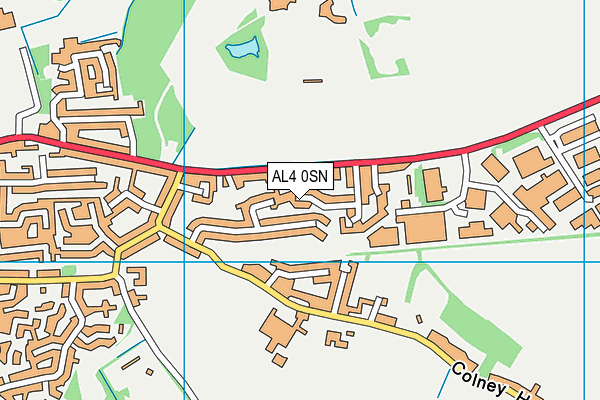AL4 0SN map - OS VectorMap District (Ordnance Survey)